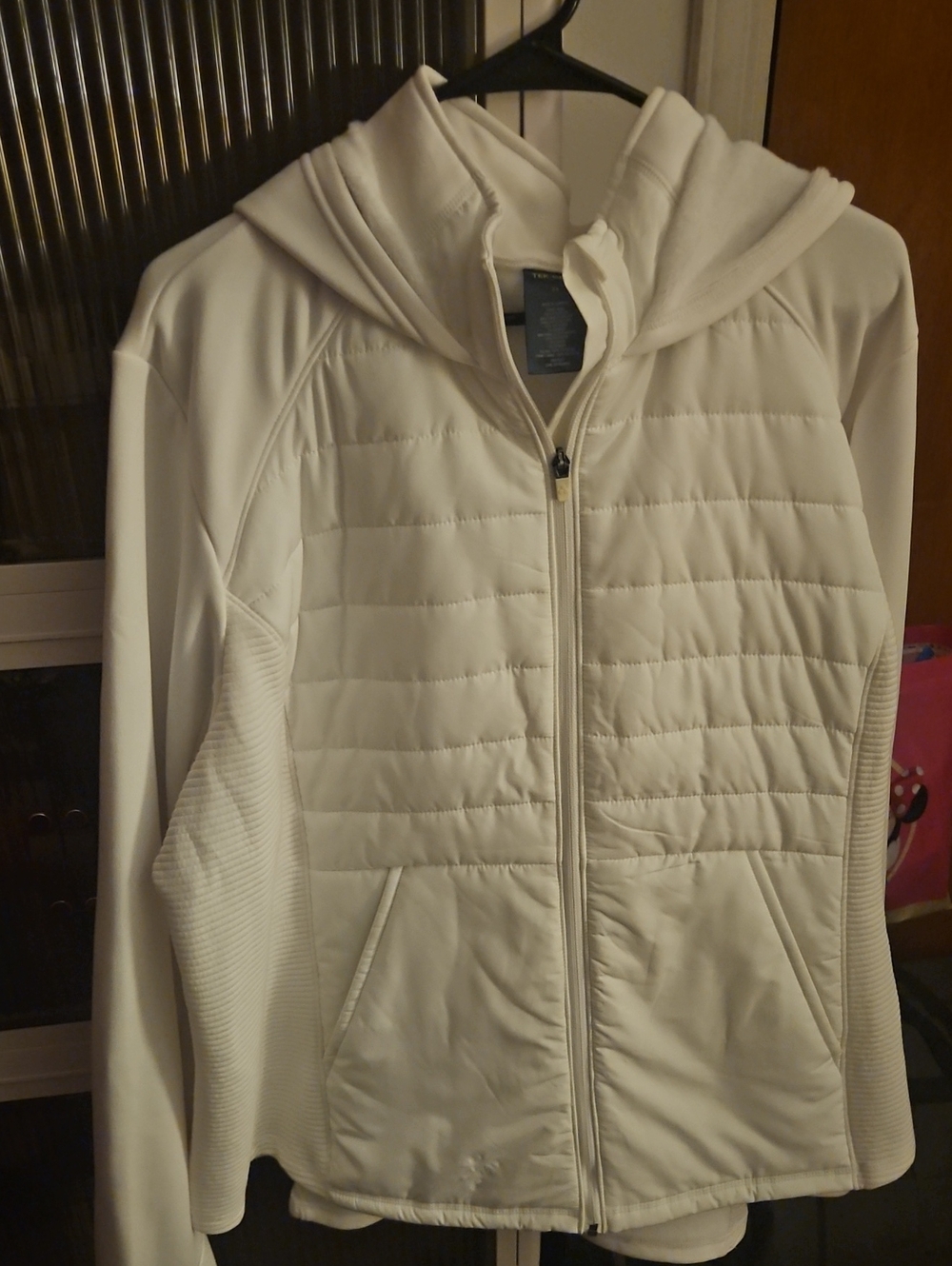 tek gear White Hooded Quilted Puffer Jacket